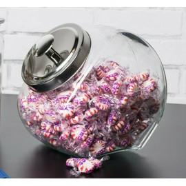 Choice 4 PACK 1 Gallon Glass Cookie Coffee Candy Storage Display Jar w/ Lid Commercial