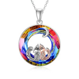 URONE Animal Gifts Necklace for Women Sterling Silver Koala/Frog/Elephant/Crystal Frog/Snake/Turtle Gifts Cute Animal Pendant with Crystal Animal Jewellery Gifts for Daughter Mum Women Girls, Sterling