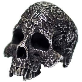 ZMY Home Skull Rings Men Stainless Steel Biker Jewelry Death Skeleton Gothic Vampire of Skull Sugar Ring (7)