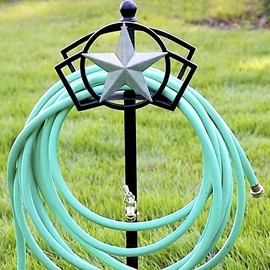 Liberty Garden 114 Garden Hose Hanger Spigot Post, Black | Liberty Garden