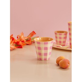 Rice Melamine Drinking Cup Made of 100% Melamine Check It Out Print Medium