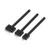 3Pcs Leather Perforated Tool Black Tooth Durable Quick Easy DIY