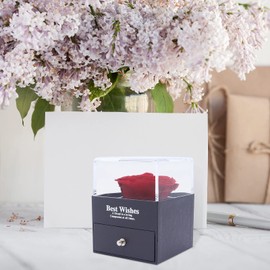 Beowanzk Eternal Rose with Gift Box, Gift for Women, Romantic Birthday Gift for Girlfriend, Grandma, Her, Mother, Sister on Valentine's Day, Anniversary, Mother, Christmas