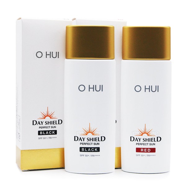 O HUI Day Shield Sun Cream 80ml Large Capacity - Black/Red_Select, Black-Large Capacity