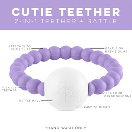 Ryan and Rose Cutie Teether Rattle (Orchid)