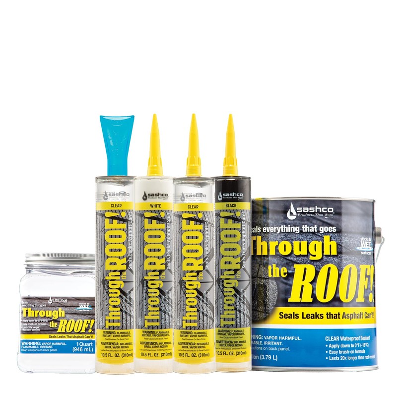 Sashco Through The Roof Sealant, 10.5 Ounce Cartridge, Clear (Pack