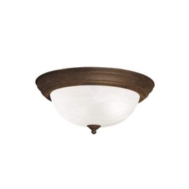 Kichler 8109TZ Flush Mount 2-Light, Tannery Bronze
