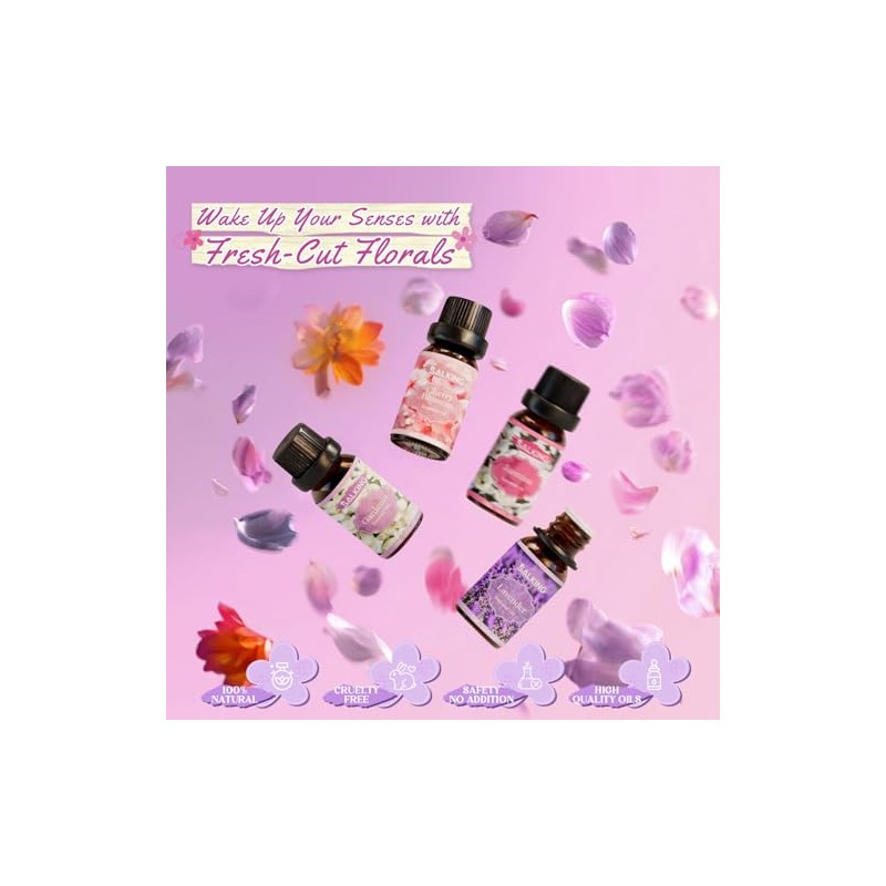 SALKING Set de Aceites Esenciales Florales, 6 x 10 ml