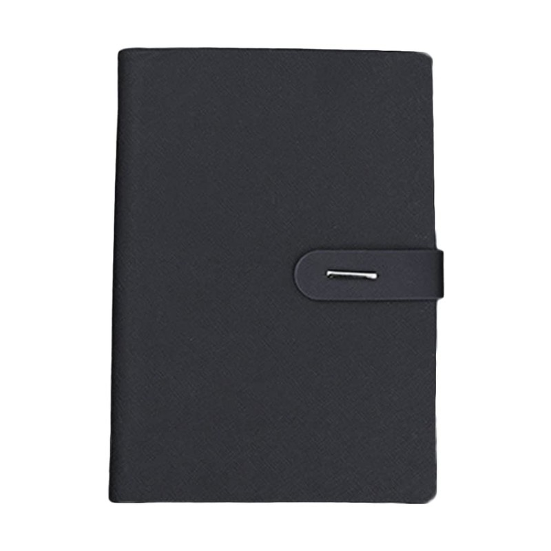 6 Hole Ring Binder Black PU Leather A5 Notebook Personal