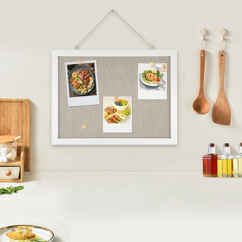 GDMINLO Cork Bulletin Board, with Linen 1-Pack Double-Sided, 16''X 12''Picture
