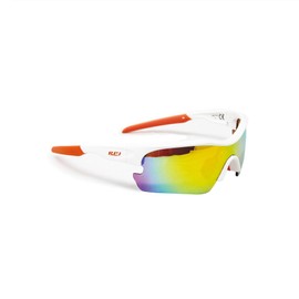 RUDYPROJECT RPJ COREY Sunglasses, White Shiny Frame/Multi Laser Orange Lens Freesize