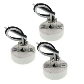 GU24 Plastic Keyless Socket with Bracket,TWDRTDD Bi-Pin (GU24) Base Twist and Lock Base Lamp Holder with 5.9 Inch Wire for CFL Lamp (3-PACK)
