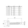 SKIR'CO Pack of 100 Galvanised Roofing Screws 5.5 x 25