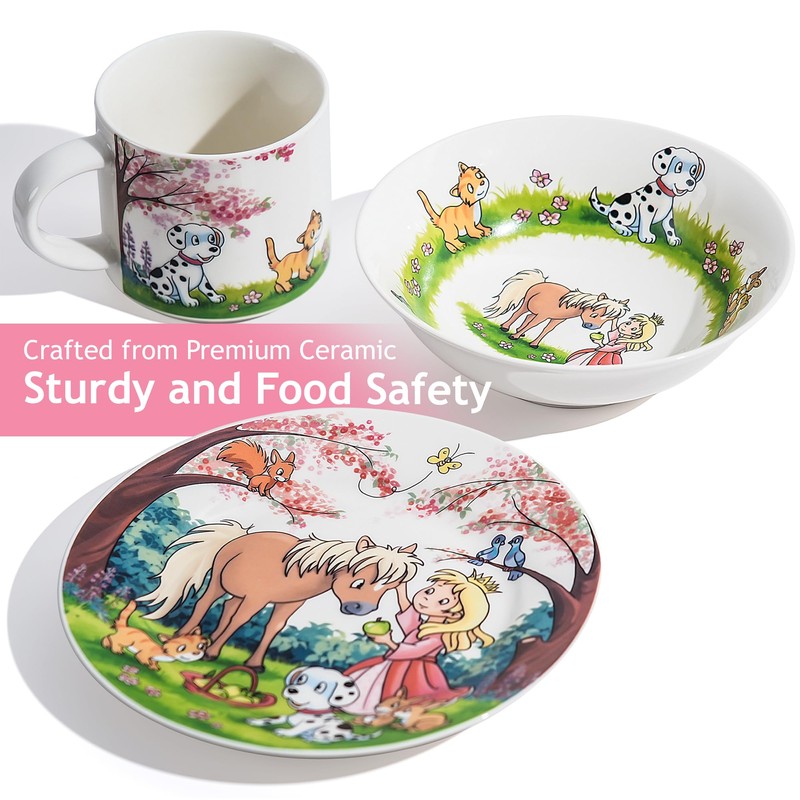MIAMIO – Set of 3 Kids Dinnerware Set/Children Dishes, Kids