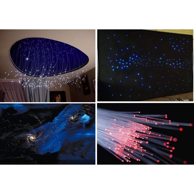 AZIMOM PMMA Plastic End Glow Fiber Optic Cable 0.75mm(0.03in) 100m(328ft)/Roll