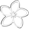 Cruiser Accessories 83033 Plumeria 3D-Cals Raised Adhesive Decal, Chrome