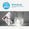 Partsam 4 Pcs 3 Inch Round White LED Marine Boat