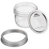 Kerr Wide Mouth Half-Pint Glass Mason Jars 8-Ounces with Lids
