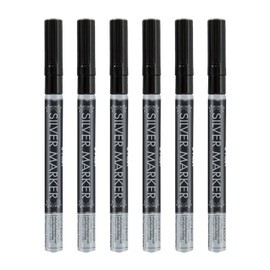 Pilot Silver Metallic Permanent, Extra Fine Point, 6- PACK Markers(41600)
