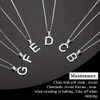 SILVERCUTE Sterling Silver Initial A Pendant Letter Necklace For Women