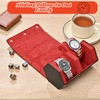 Leather Watch Roll for 2 Watches - Velvet-Lined Travel Case,