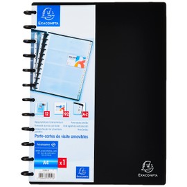 Exacompta Business Card Ring Binder A4 12 Pockets + A-Z (System)