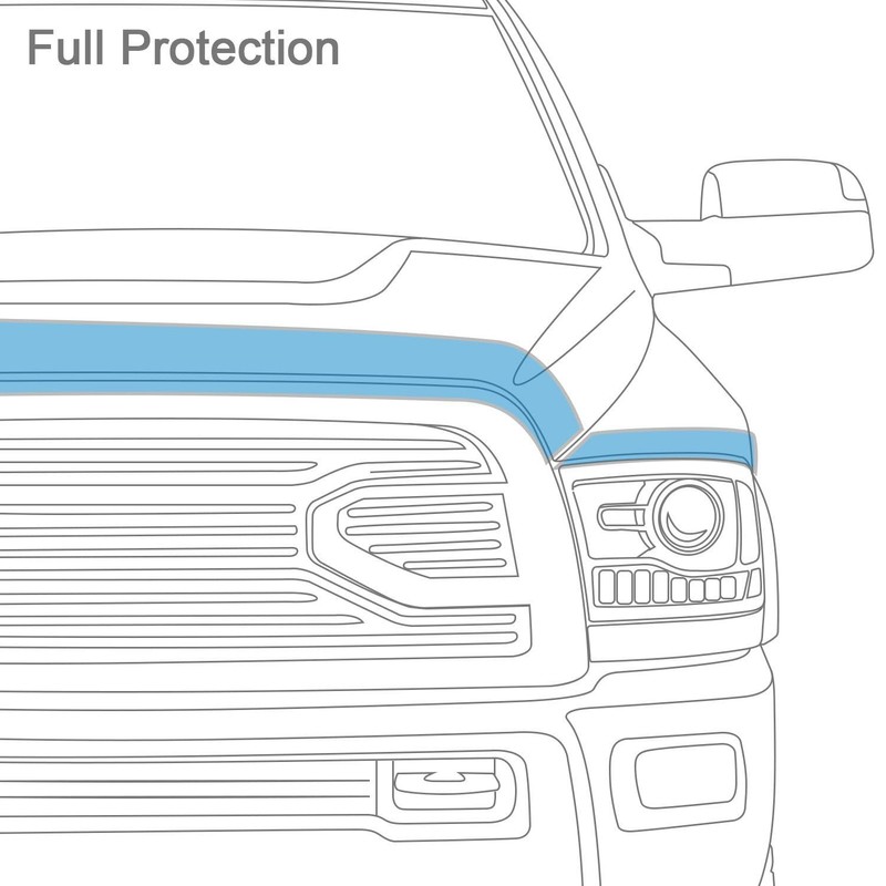 EGR 305401 SuperGuard Hood Guard Bug Deflector, Dark Smoke Finish,