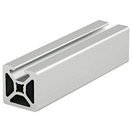 8020, 1001, 10 Series Aluminum 1.0 Inch x 1.0 Inch Single Channel Aluminum Extrusion T Slotted Rail 80/20 Profile (48" Long, Smooth, Clear Anodize)