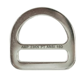 Fusion Climb Kendo Carbon Steel Drop Forged Single Slotted D-Ring Silver MBS 23KN