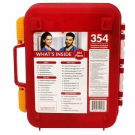 Ever Ready 351 piece Emergency First Aid Kit Home Workplace Survival OSHA ANSI COMPLIANT