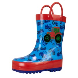 Harry Bear Boys Wellington Boots Tractor Blue 7