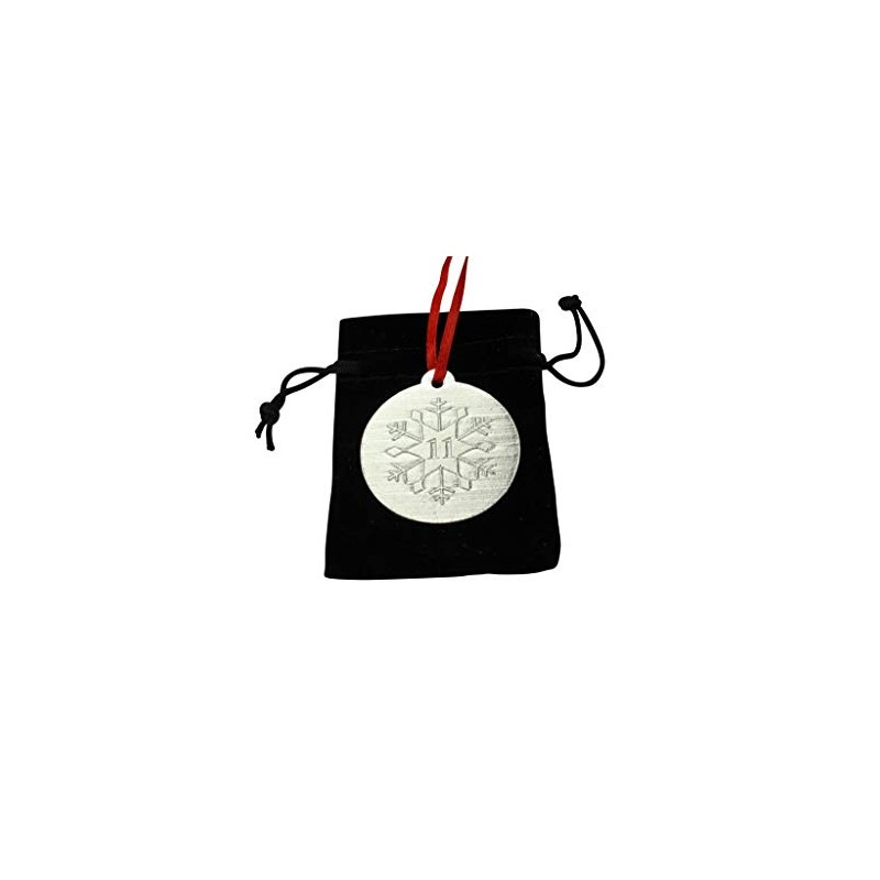 11th Christmas Snowflake Metal Decortation - 11th Anniversary Idea