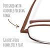 Compact Lenses Flat Folding-Reading Glasses Espresso +2.0