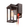 mirrea 11" Classic Outdoor Wall Sconce with Built-in GFCI Outlet
