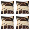 Modern Geometric Throw Pillow Covers 16x16 Set of 4 Brown
