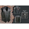 Event Leather EL5315 Black Motorcycle Leather Vest for Men w/Side
