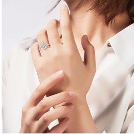 VONALA Highland Cow Ring 925 Sterling Silver Heart Ring Open Adjustable Jewellery Birthday Gifts for Women Girls, Sterling Silver, No Gemstone