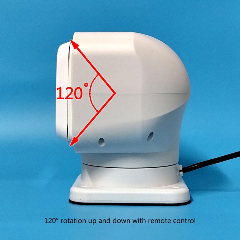 Led Search Light 7 Inch 50W 360 Degrees Rotating Remote