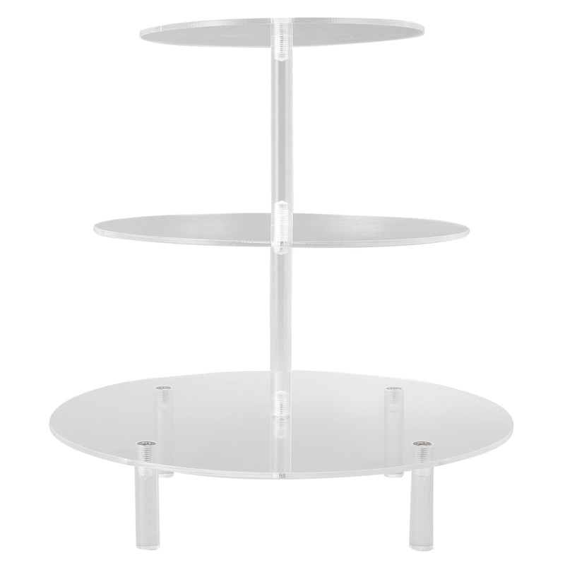 3 Tier Cupcake Stand Acrylic Dessert Carrier Transparent Removable Legs