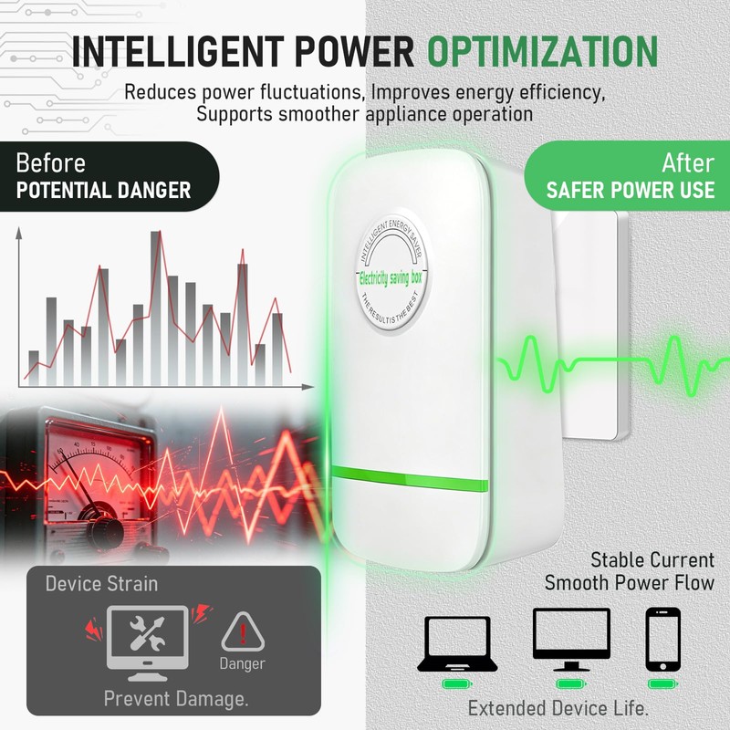 2pc Electricity Saving Box Energy Saving Device Smart Save Plug