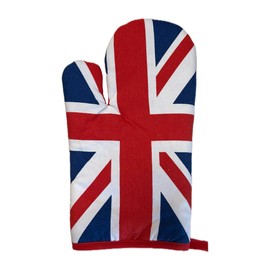 SAJAK Union Jack Flag Oven Mitt Gloves - Heat Resistant, Maximum Heat Protection, 100% Cotton Kitchen Accessories for Cooking, Baking, BBQ, Grill, for Chefs, Home Cooks, and British Decor