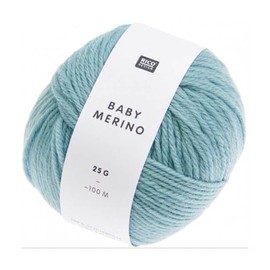 Rico Baby Merino DK Baby Wool, Colour 12 Blue, Pure Merino Wool for Knitting or Crocheting