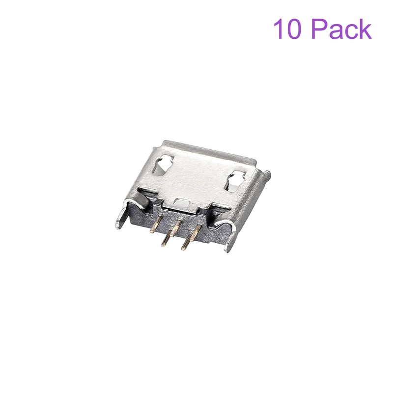 DMiotech 10pcs Micro USB Female Socket Connector 5 Pin Jack