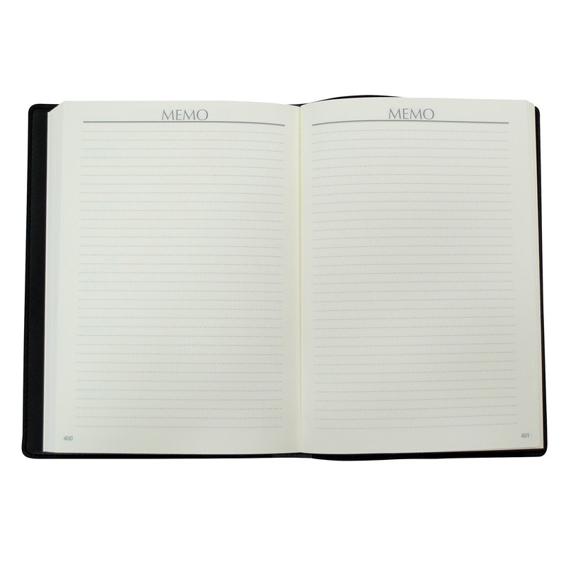 Deers 1165-G02-070 Leather Cover, 5 Year Diary, Black