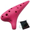Aestivate Pink 12-Hole Ocarina Alto C - Easy to Learn,