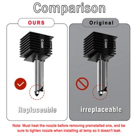 HIKUDIY - Kit de 2 piezas de 0,4 mm + 0,6 mm para Bambu Lab A1/A1 Mini, cabezal de impresión de repuesto para impresora Bambu Lab A1/A1 Mini 3D