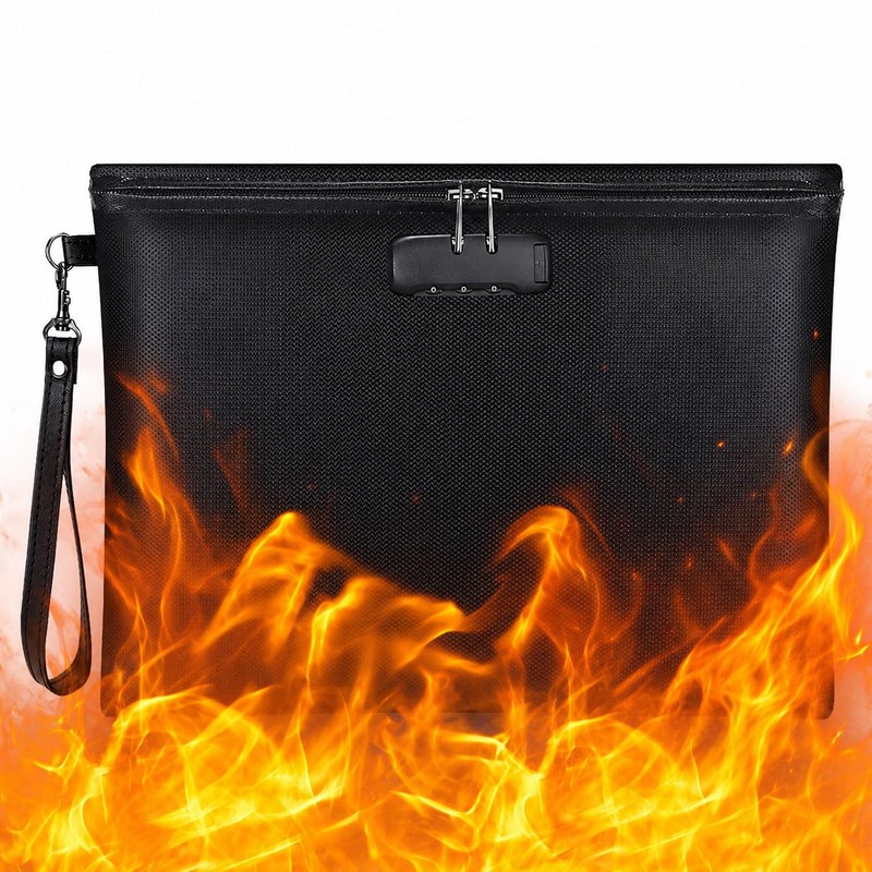 Felimoa Fireproof Bag with Keys, 13.4 x 9.8 inches (34
