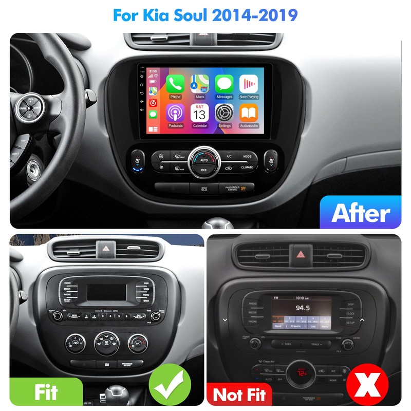 2+32G 9-inch Android 13 Car Stereo for Kia Soul 2014-2019