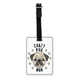 Gift Base Verrückte Mops Mann Sterne Optischer Gepäck mit Schwarzstrap