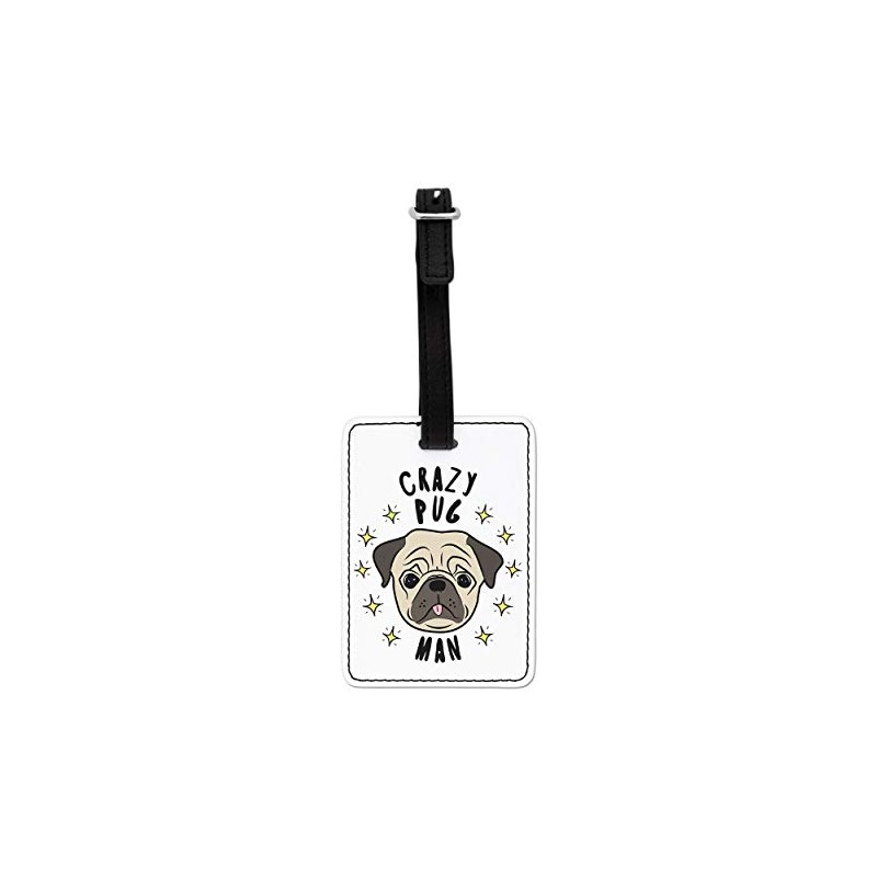Gift Base Verrückte Mops Mann Sterne Optischer Gepäck mit Schwarzstrap